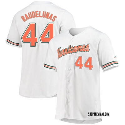 Men's Matt Raudelunas Miami Hurricanes Replica V-Neck Baseball