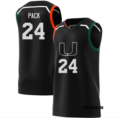 Nijel Pack Jersey Miami Hurricanes College Basketball Swingman Black #24