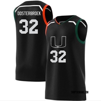 Custom Miami Hurricanes Basketball Jersey Name Number Black White Chase College